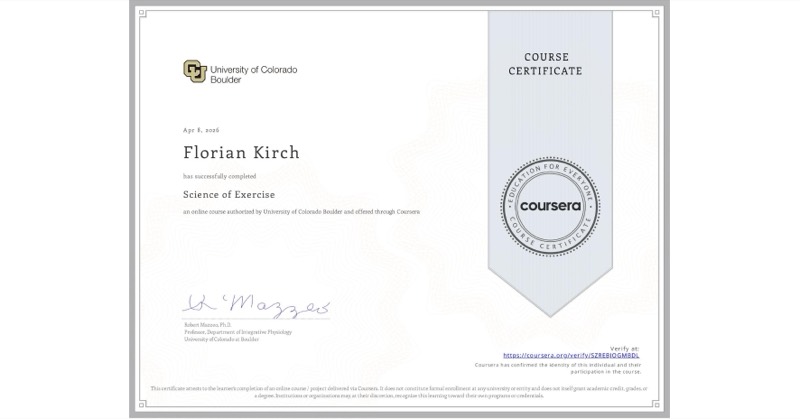 University of Colorado – Zertifikat